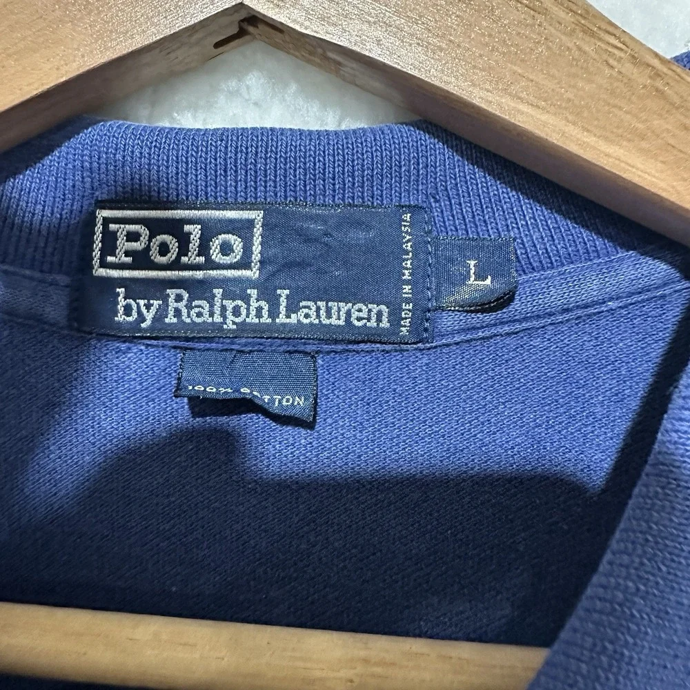 VTG 90's Polo by Ralph Lauren Multicolor Polo Shirt Mens Pullover Golf Pony Sz L